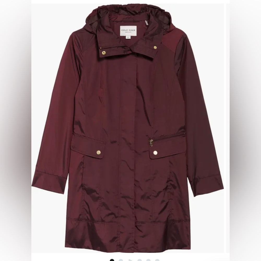 Cole Haan Maroon Rain Jacket XXS